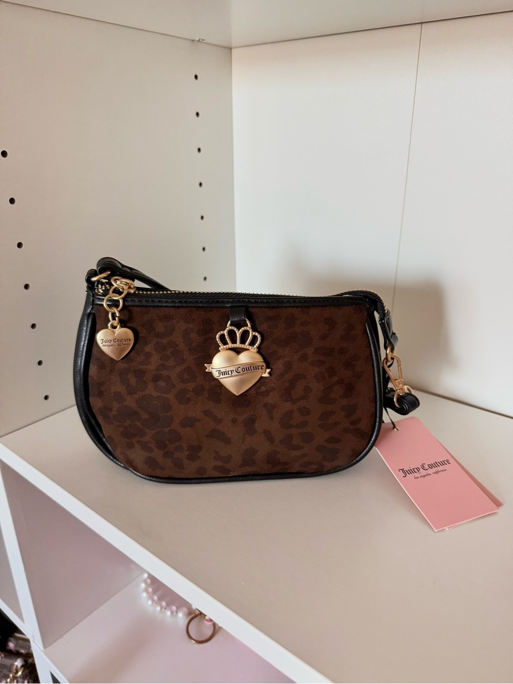 Juicy Couture “Retro Glam” Brown Leopard Print Wristlet